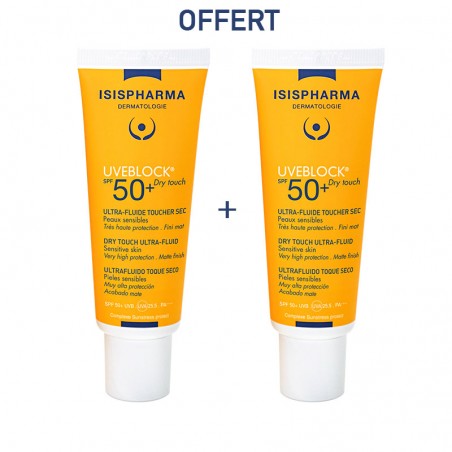 ISISPHARMA PACK UVEBLOCK 50+ INVISIBLE FLUID 40ML + UVEBLOCK 50+ INVISIBLE FLUID 40ML OFFERT