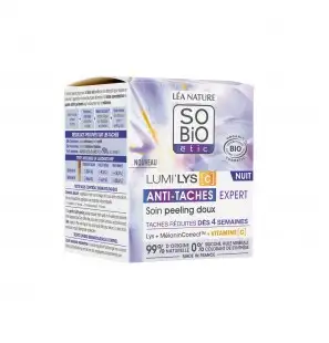 SO'BIO ETIC LUMI'LYS SOIN DE NUIT PEELING ANTI-TACHE 50ML