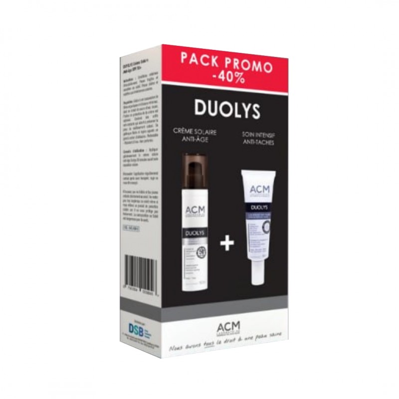 ACM OFFRE DUOLYS écran solaire anti-âge spf 50 + DUOLYS soin intensif anti tâche 40 ml ACM OFFRE DUOLYS écran solaire anti-âge spf 50 + DUOLYS soin intensif anti tâche 40 ml
