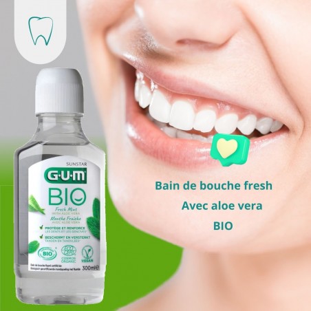 GUM BAIN DE BOUCHE BIO MENTHE FRAÎCHE 300ML