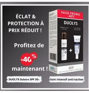 ACM OFFRE DUOLYS écran solaire anti-âge spf 50 + DUOLYS soin intensif anti tâche 40 ml