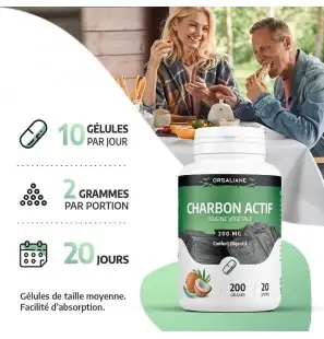 GPH DIFFUION Charbon Végétal 200 mg | 100 gélules