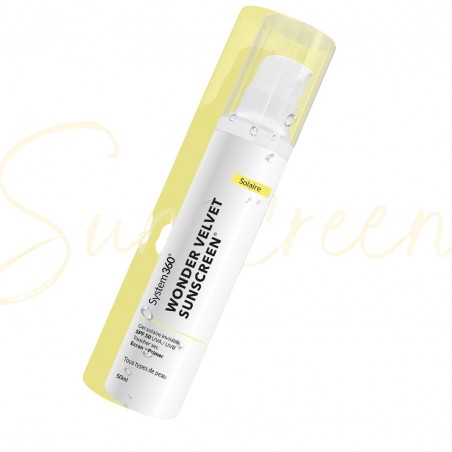 SYSTEM 360 WONDER VELVET SUNSCREEN GEL SOLAIRE INVISIBLE SPF50+ 50ML