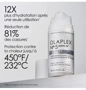 OLAPLEX N5 LEAVE-IN CONDITIONER APRES SHAMPOOING SANS RINCAGE HYDRATANT ET REPERATEUR 100ML