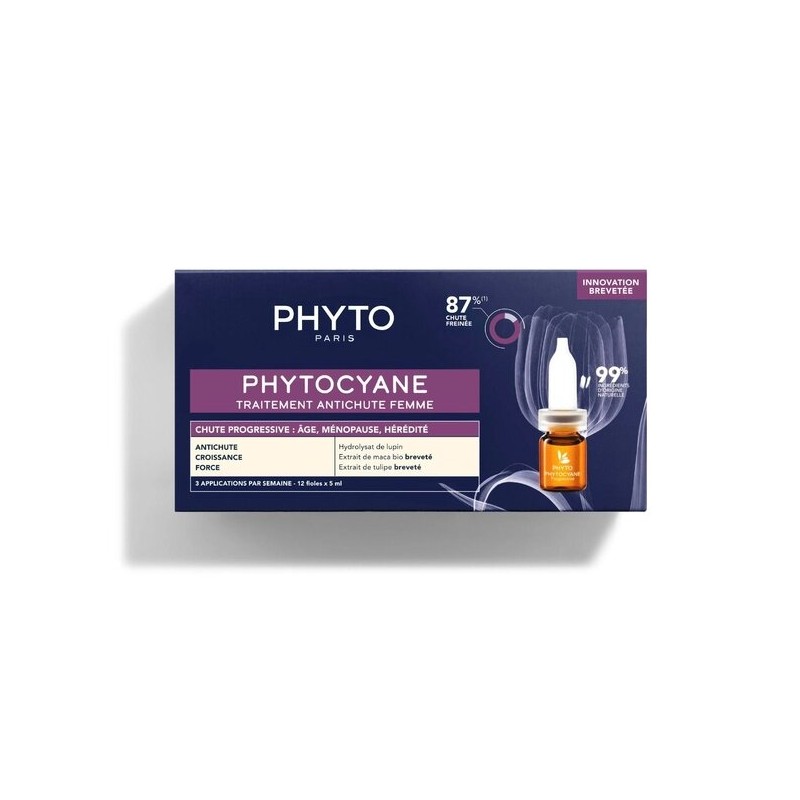 PHYTOCYANE TRAITEMENT ANTI-CHUTE FEMME CHUTE REACTIONNELLE 85% EFFICACITE PHYTOCYANE TRAITEMENT ANTI-CHUTE FEMME CHUTE REACTIONNELLE 85% EFFICACITE
