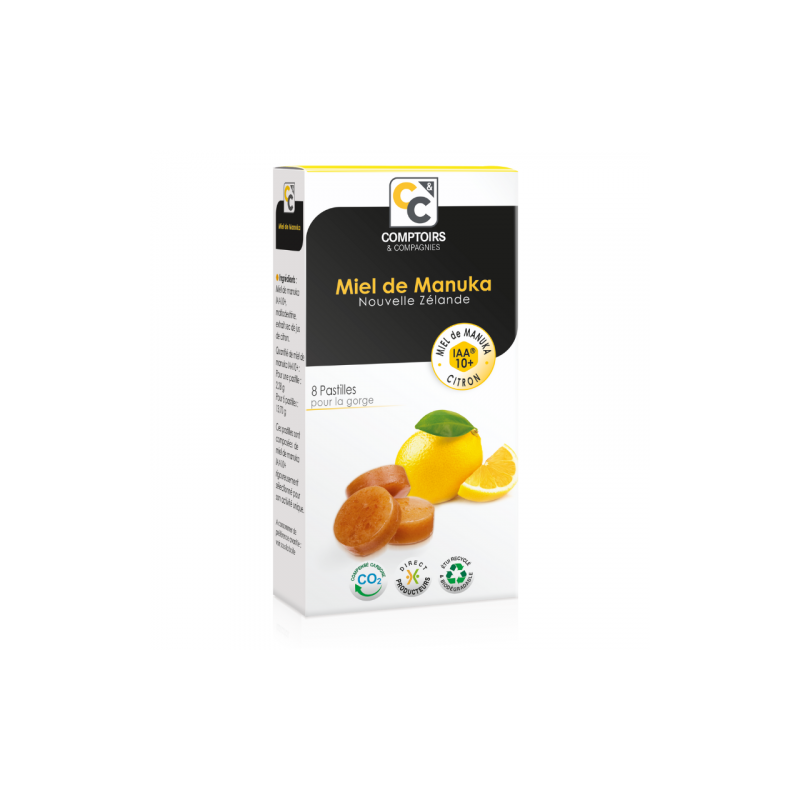 COMPTOIRS & COMPAGNIES pastilles aux miel de Manuka & Citron | 22u COMPTOIRS & COMPAGNIES pastilles aux miel de Manuka & Citron | 22u