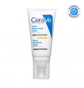 CeraVe Offre crème hydratante visage SPF50  52ml + crème moussante nettoyante 20ml OFFERTE