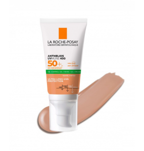 La Roche-Posay Offre Anthelios UVMune 400 Oil Control Gel Crème Solaire Teintée| Peaux Normales À Mixtes | 50ml