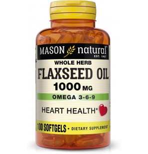 MASON NATURAL FLAXSEED OIL 1000MG OMEGA 3-6-9 B100 CAPSULES