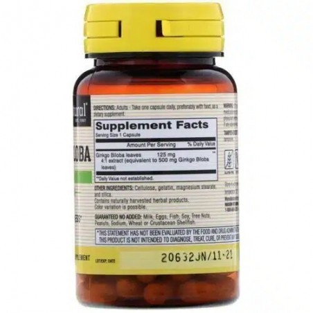 MASON NATURAL GINKGO BILOBA B60 CAPSULES