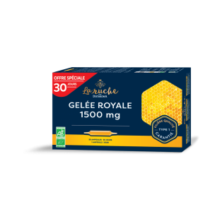 DIETAROMA LA RUCHE gelée royale 1500mg BIO | 30 ampoules
