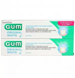 GUM DENTIFRICE ORIGINAL WHITE LOT DE 2 REF 1745