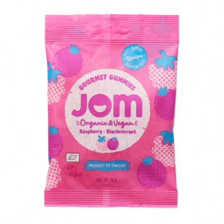 JOM GUMMIES SOUR MYRTILLE FRAMBOISE 70G