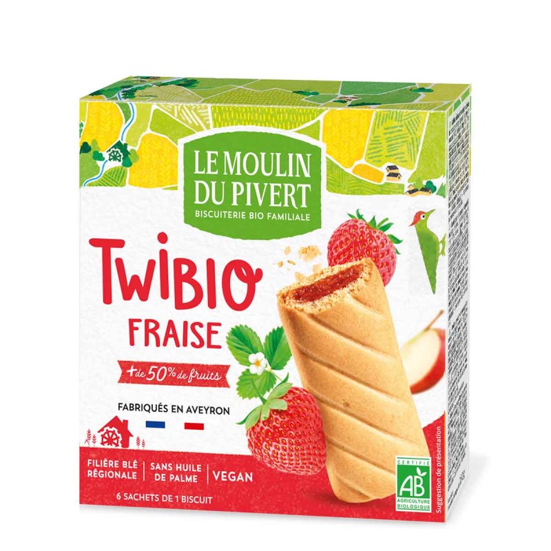 LE MOULIN DU PIVERT TWIBIO AU FRAISE B6 ETUIS 150G LE MOULIN DU PIVERT TWIBIO AU FRAISE B6 ETUIS 150G