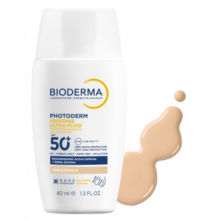 BIODERMA PHOTODERM XDEFENSE ULTRAFLUID SPF50+ TEINTE 01 40ML