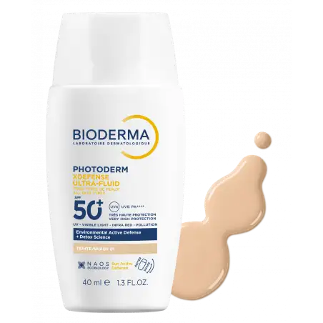BIODERMA PHOTODERM XDEFENSE ULTRAFLUID SPF50+ TEINTE 01 40ML