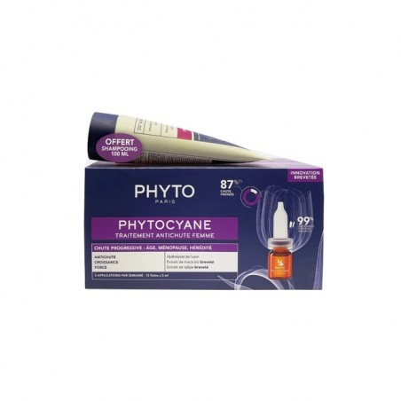 PHYTOCYANE TRAITEMENT ANTI-CHUTE FEMME CHUTE PROGRESSIVE 87% CHUTE FREINEE