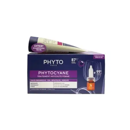 PHYTOCYANE TRAITEMENT ANTI-CHUTE FEMME CHUTE PROGRESSIVE 87% CHUTE FREINEE