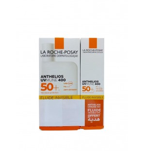 La Roche-Posay Offre Anthelios UVMune 400 Fluide Invisible Solaire SPF50+ 50ML + UVMune 400 Fluide Invisible 15ML OFFERT