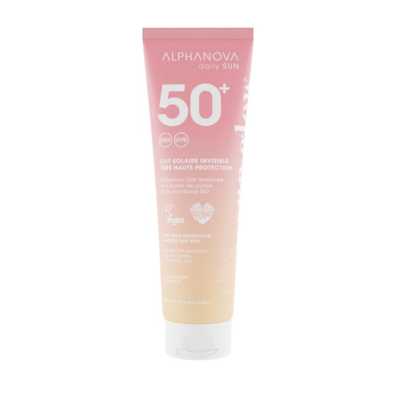 ALPHANOVA SUN GLOW DAILY SUN LAIT SOLAIRE INVISIBLE SPF50+ 150ML ALPHANOVA SUN GLOW DAILY SUN LAIT SOLAIRE INVISIBLE SPF50+ 150ML