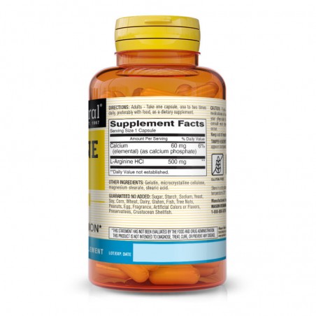 MASON NATURAL L-ARGININE 500MG B60 CAPSULES