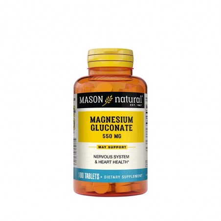 MASON NATURAL MAGNESIUM GLUCONATE 550MG B100 COMPRIMES