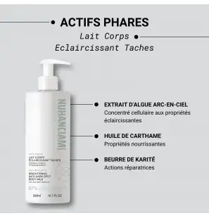 Nuhanciam Lait Corps Éclaircissant Taches Hydratant Correcteur  500ml