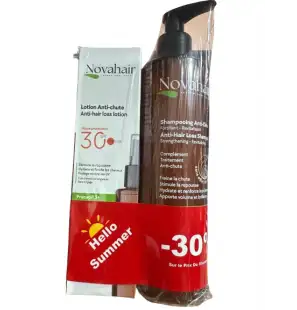 NOVAHAIR PACK SHAMPOOING ANTI-CHUTE 250ML + LOTION ANTI-CHUTE SPF30 125ML