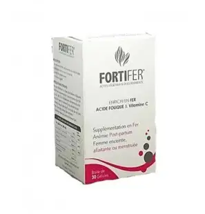 FORTIFER FER VITAMINE C ACIDE FOLIQUE B30 GELULES