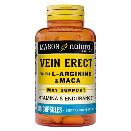 MASON NATURAL VEIN ERECT WITH L-ARGININE & MACA B80 CAPSULES