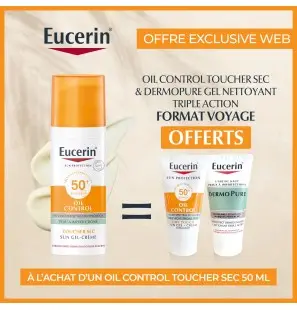 EUCERIN OFFRE SUN TOUCHER SEC gel crème Oil Control spf 50+ | 50 ml