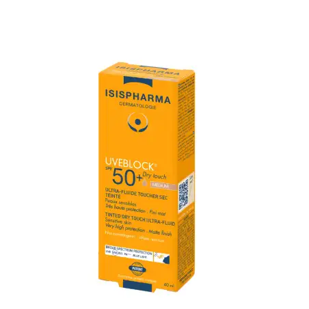 ISISPHARMA UVEBLOCK SPF50+ DRY TOUCH ULTRAFLUIDE TEINTE MEDIUM 40ML