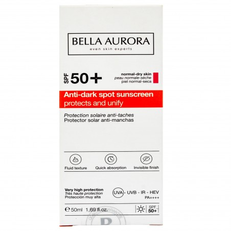 BELLA AURORA ANTI DARK SPOT SUNSCREEN SPF50+ 50ML