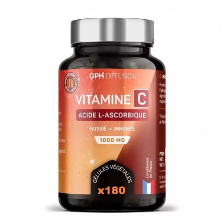 GPH VITAMINE C ACIDE L-ASCORBIQUE 1000MG B180 CAPSULES