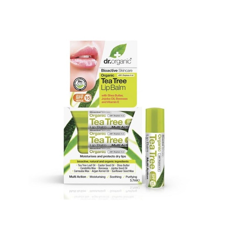 DR ORGANIC ARBRE À THÉ baume à lèvres 5.7 ML DR ORGANIC ARBRE À THÉ baume à lèvres 5.7 ML