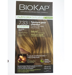 BIOKAP NUTRICOLOR DELICATO RAPID 10 MINUTES N7.33 BLOND BLE 135ML