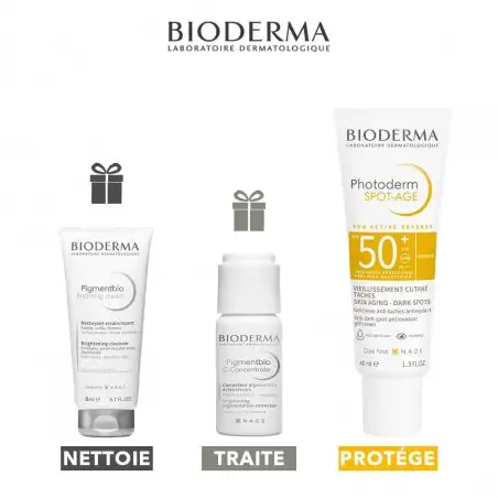 BIODERMA PACK PHOTODERM SPOT AGE SPF50 40ML +PIGMENT C-CONCENTRATE 15ML + FOAMING 8ML OFFERT