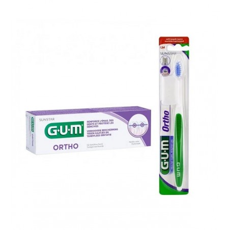 GUM PACK DENTIFRICE ORTHO 75ML + BROSSE A DENTS