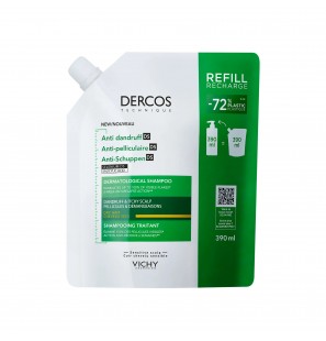 VICHY DERCOS ECO-RECHARGE SHAMPOOING ANTI-PELLICULAIRE CHEVEUX SEC 390ML
