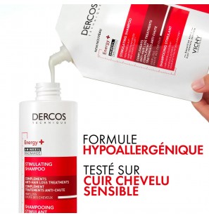 VICHY DERCOS ENERGY+ REFILL RECHARGE SHAMPOOING STIMULANT COMPLEMENT TRAITEMENT ANTI-CHUTE 400ML