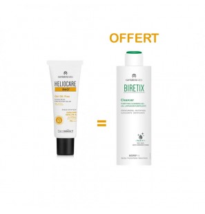 HELIOCARE PACK 360° Gel Oil-Free Spf 50+ | 50 Ml + BIRETIX CLEANSER Gel Nettoyant Purifiant | 200ML OFFERT
