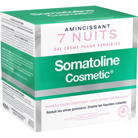 SOMATOLINE AMINCISSANT NATURAL 7 NUITS PEAU SENSIBLE 400ML