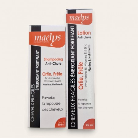 FORCAPIL LOTION ANTI CHUTE 75ML + MAELYS SHAMPOOING ANTI-CHUTE ORTIE PRELE 100ML