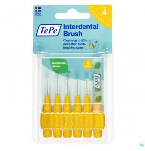 TEPE BROSSETTES INTERDENTAIRES JAUNE 0.7MM TAILLE 4 B6