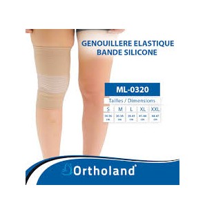ORTHOLAND GENOUILLERE ELASTIQUE BANDE SILICONE TAILLE L REF 0320