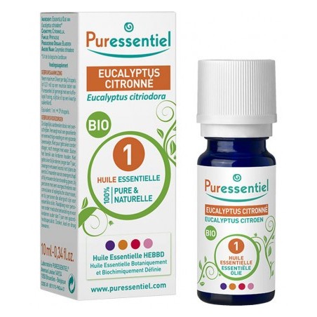 PURESSENTIEL EUCALYPTUS CITRONNE huile essentielle BIO 10 ml