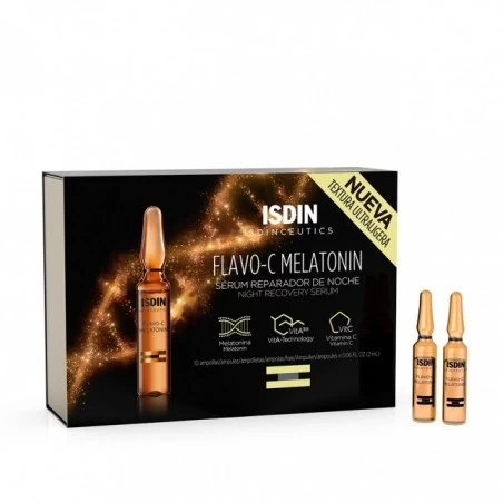 ISDIN FLAVO-C  Mélatonine sérum Nuit | 10 ampoules