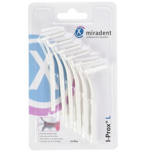 MIRADENT I PROX L 0.6MM BLANC brossettes boite 6