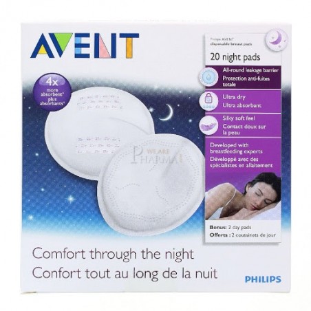 Avent Philips coussinet d'allaitement nuit boite de 20