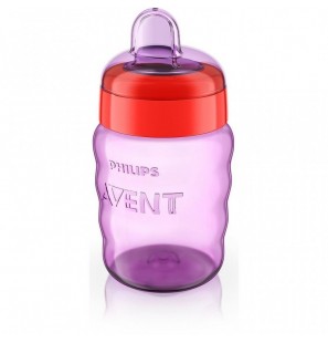 AVENT Tasse Mauve Sans Anses Rouge 12M+ Fille 260 ML